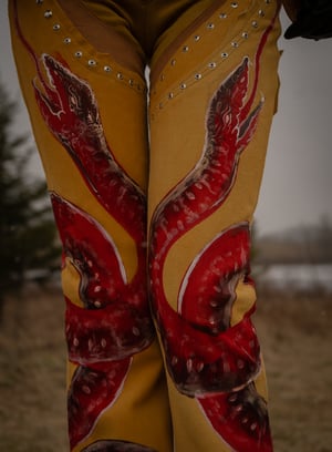 Image of Toxic Vision The Duel leather serpent pants