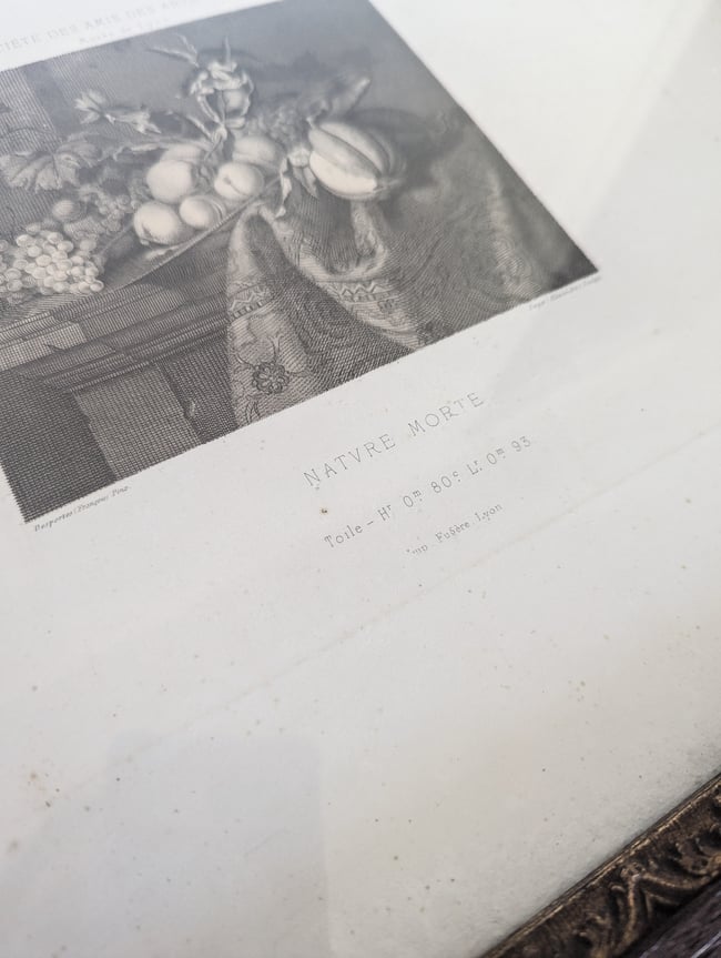 Taille-douce Nature morte 