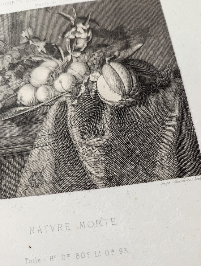 Taille-douce Nature morte 