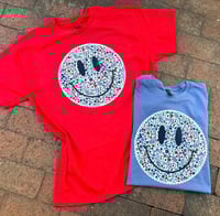 Patriotic Floral Smiley Tee