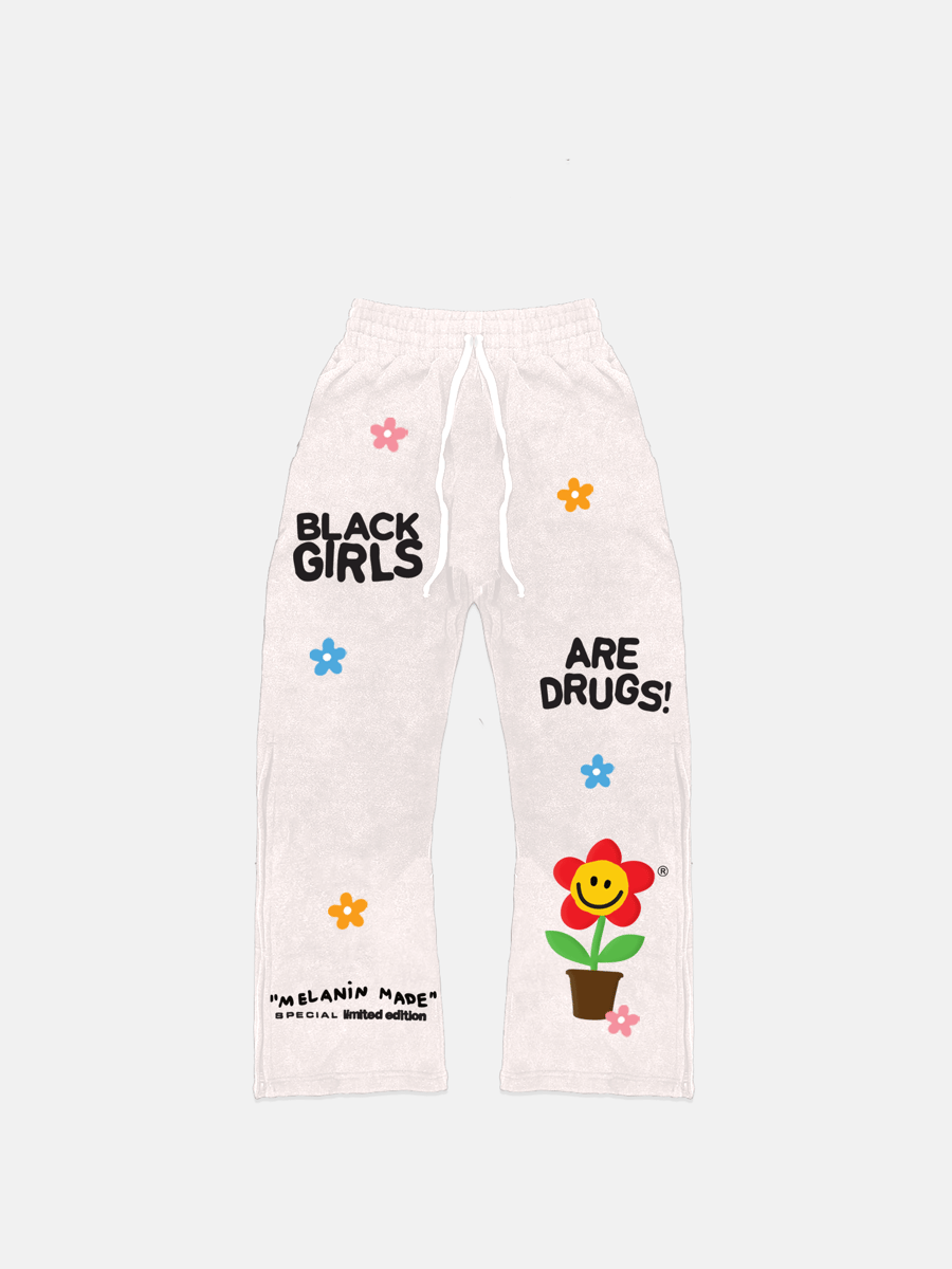 Image of BLACK GIRLS ARE DRUGS® JOGGERS - "OFF-WHITE"