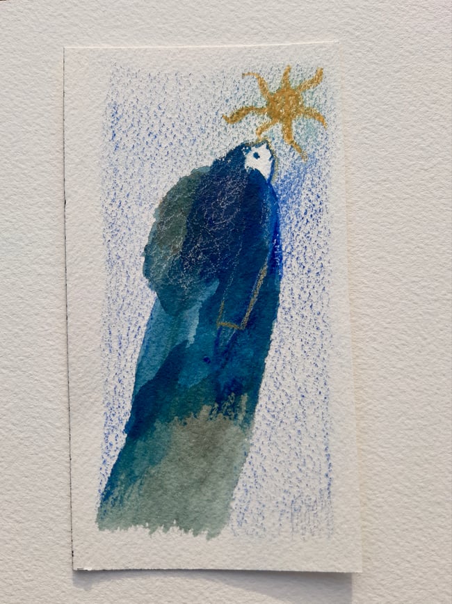 Sun watcher ~ Original painting