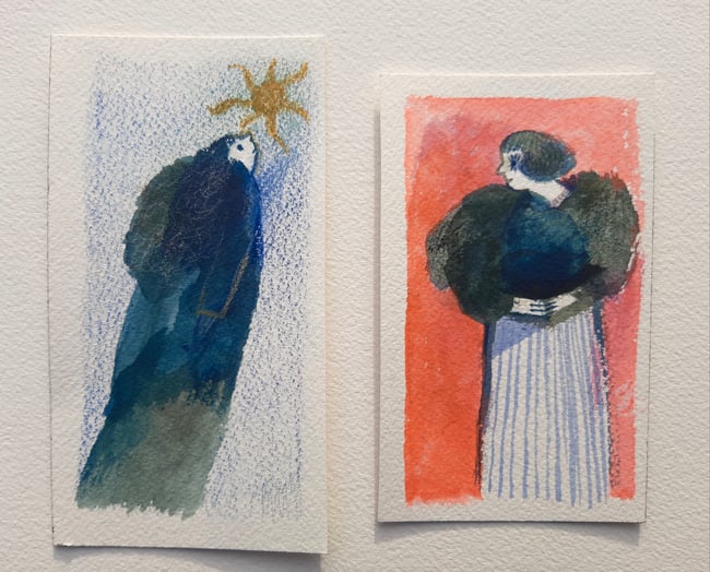 Sun watcher ~ Original painting