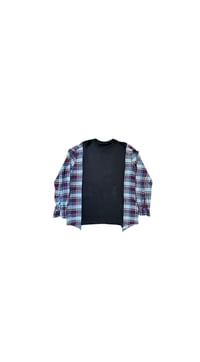 Image 1 of T-shirt noir manche chemise #3