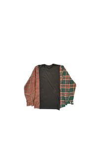 Image 1 of T-shirt noir manche chemise #5
