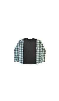Image 1 of T-shirt noir manche chemise #7