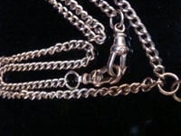 Image 3 of 9CT ALBERT  ROSE GOLD 42cm 6.6g T BAR AND 2 DOG CLIPS CHAIN