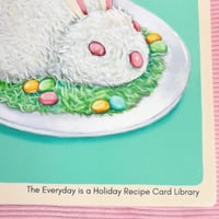 Image 7 of Bunny Cake jumbo recipe card plaque 