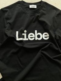 Image 5 of Organic Cotton “Liebe” T-Shirt in Black – Hand Printed in Berlin | AEM Berlin
