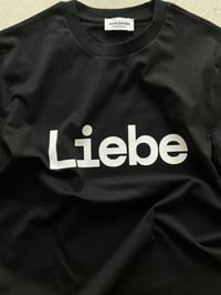Image 7 of Organic Cotton “Liebe” T-Shirt in Black – Hand Printed in Berlin | AEM Berlin