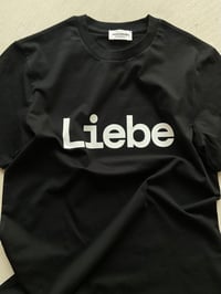 Image 4 of Organic Cotton “Liebe” T-Shirt in Black – Hand Printed in Berlin | AEM Berlin