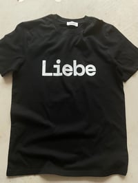 Image 1 of Organic Cotton “Liebe” T-Shirt in Black – Hand Printed in Berlin | AEM Berlin