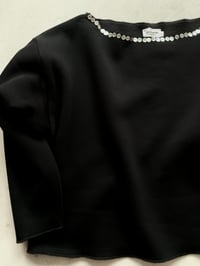 Image 2 of  Balerina off shoulder sweatshirt with mother of pearl buttons 
