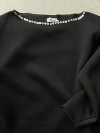 Image 4 of  Balerina off shoulder sweatshirt with mother of pearl buttons 