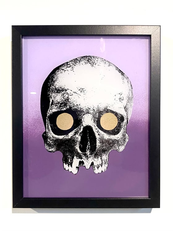 Image of 'janus eye' reverse glass painting