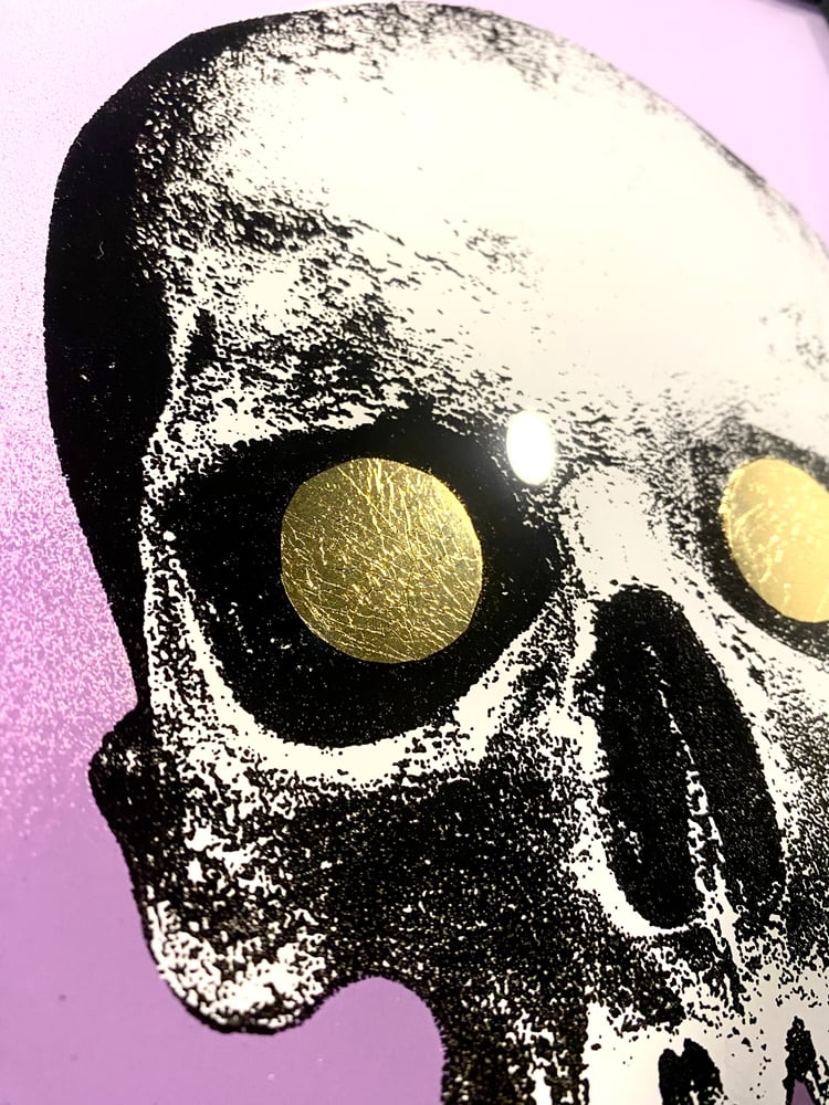 Image of 'janus eye' reverse glass painting