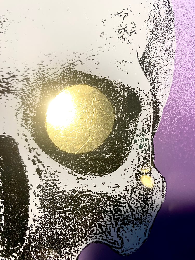 Image of 'janus eye' reverse glass painting