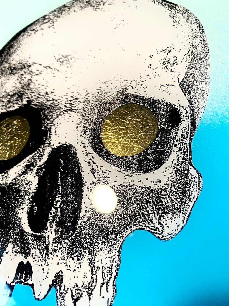 Image of 'janus eye' reverse glass painting