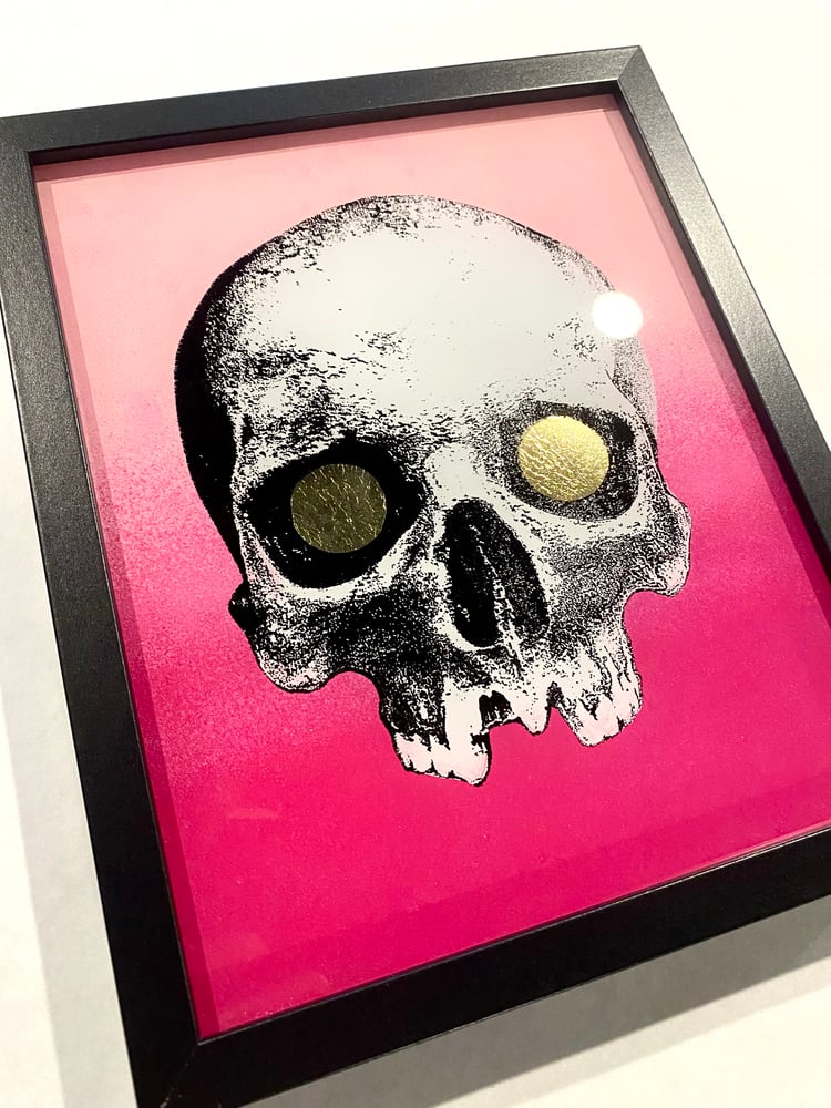 Image of 'janus eye' reverse glass painting