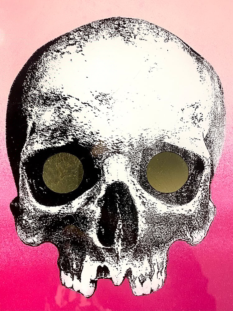 Image of 'janus eye' reverse glass painting