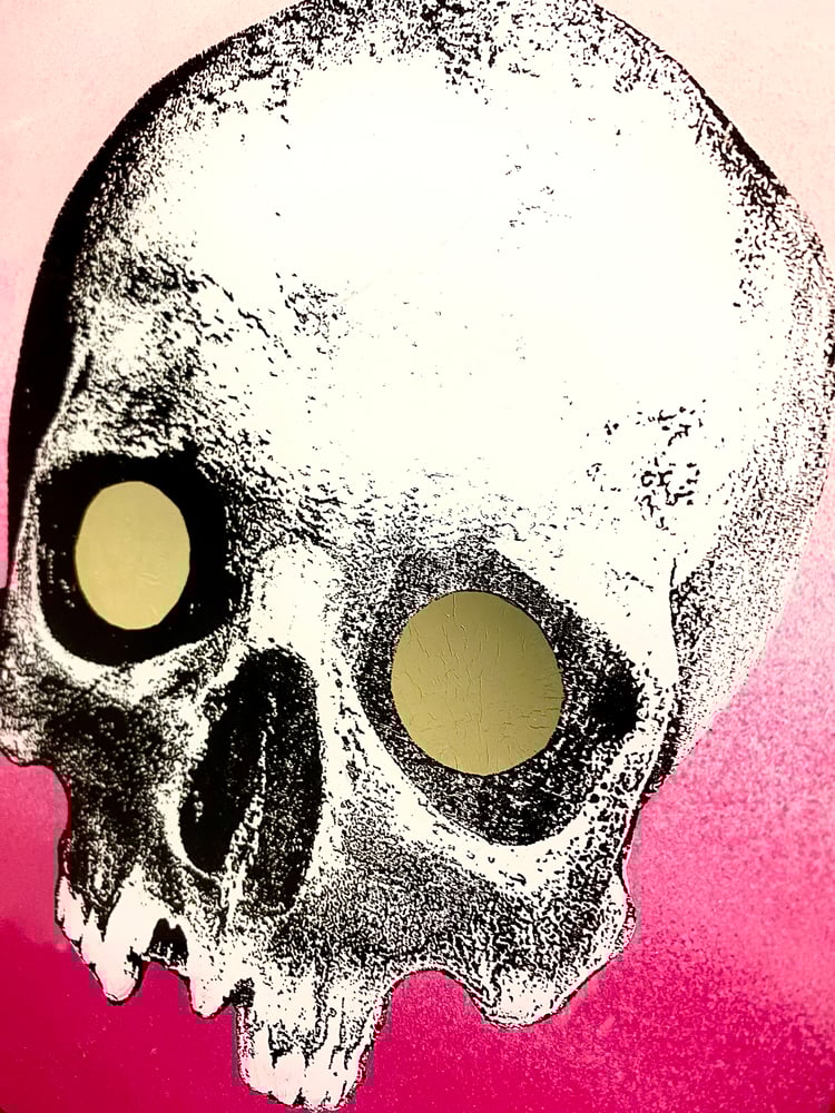 Image of 'janus eye' reverse glass painting