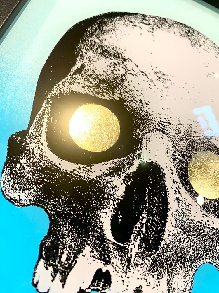 Image of 'janus eye' reverse glass painting