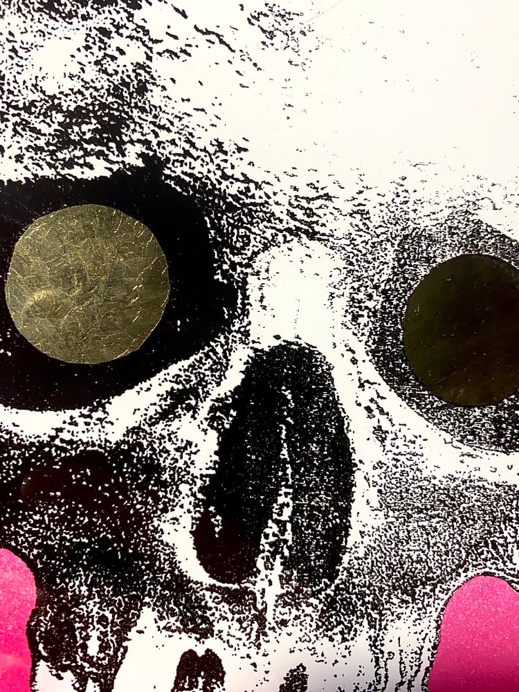 Image of 'janus eye' reverse glass painting