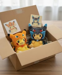 Image 2 of Pikachu Mega Charizard X Y Poncho Plushies