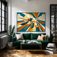 Image 5 of Stampa Fine Art ispirata all'epopea degli idro corsa Macchi - Art Déco inspired aviation prints