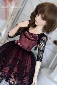 Image 5 of Black and pink lace set for MNF/PetiteMarionette girls