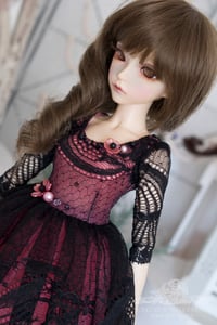 Image 3 of Black and pink lace set for MNF/PetiteMarionette girls