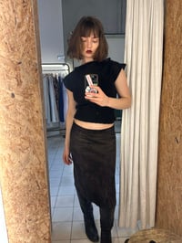 Image 6 of Luna — Baby Alpaca Suri Sleeveless Knit Top  Black 