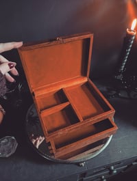 Image 3 of Leather covered jewelry box 