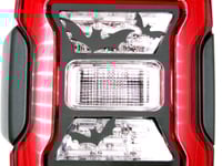 Image 3 of Bat brake tail light covers / fits 2018-21 wrangler JL with LED lights