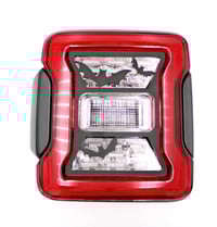 Image 1 of Bat brake tail light covers / fits 2018-21 wrangler JL with LED lights