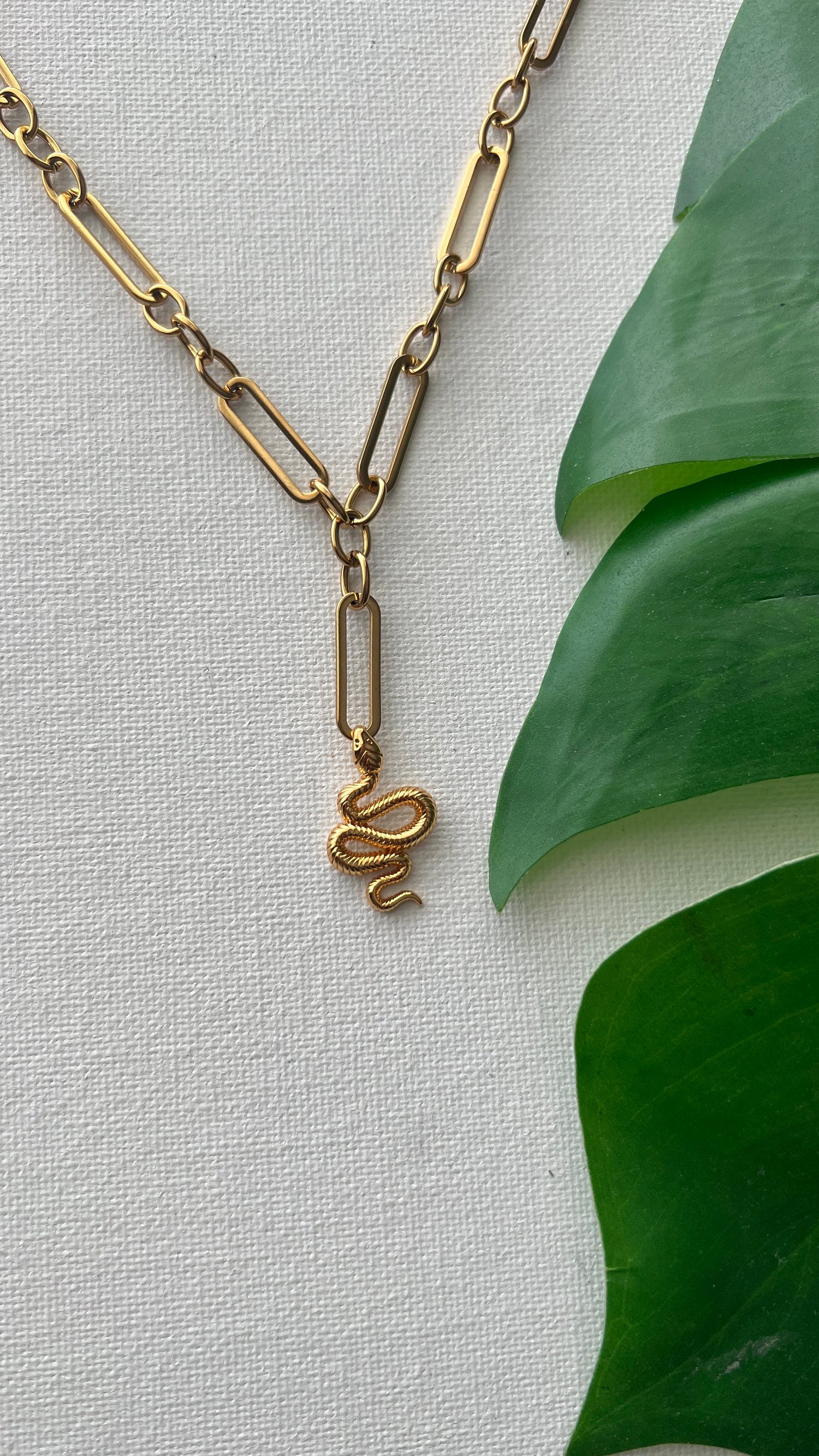 Image of HISS • Snake Drop Necklace