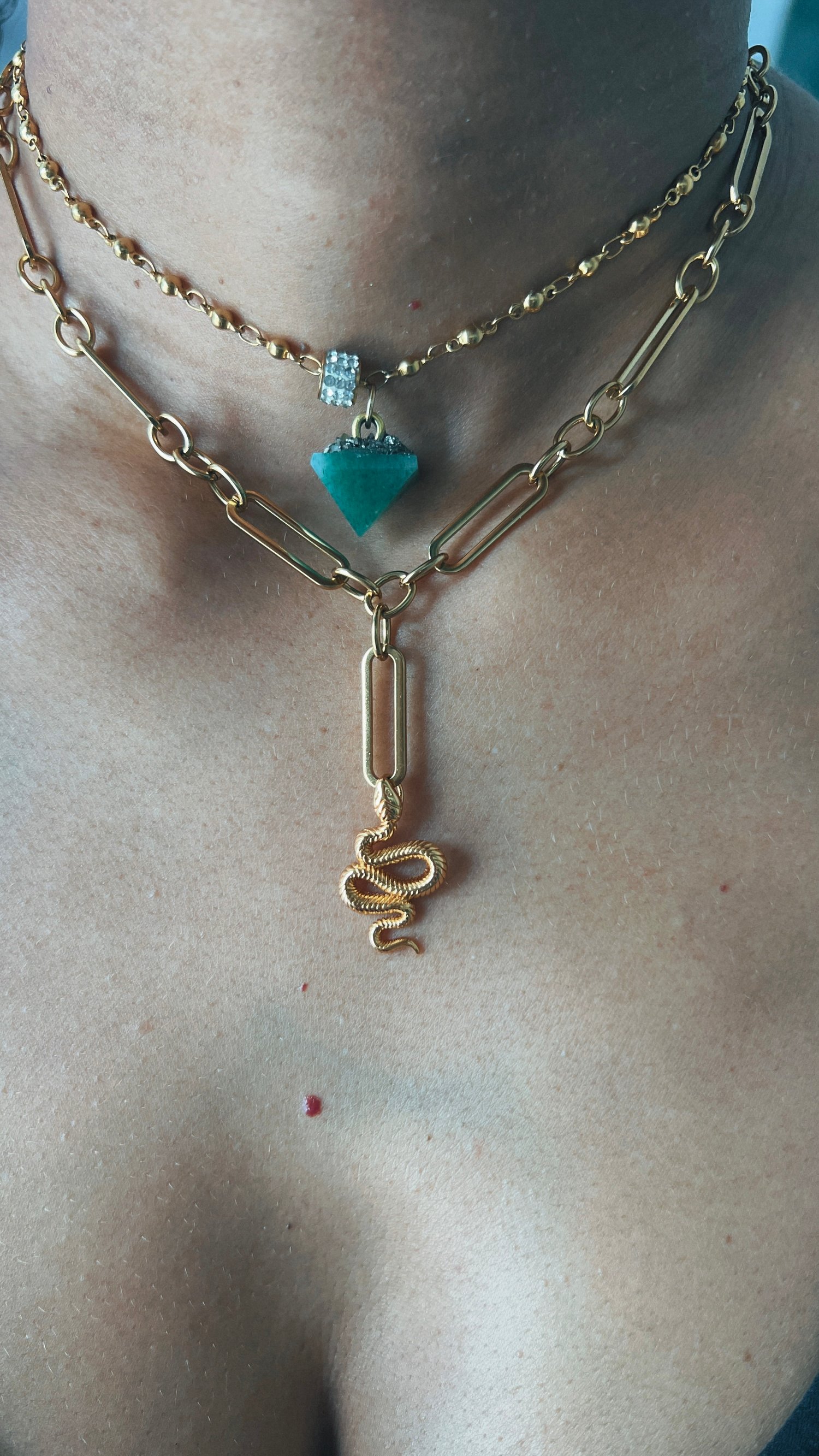 Image of HISS • Snake Drop Necklace