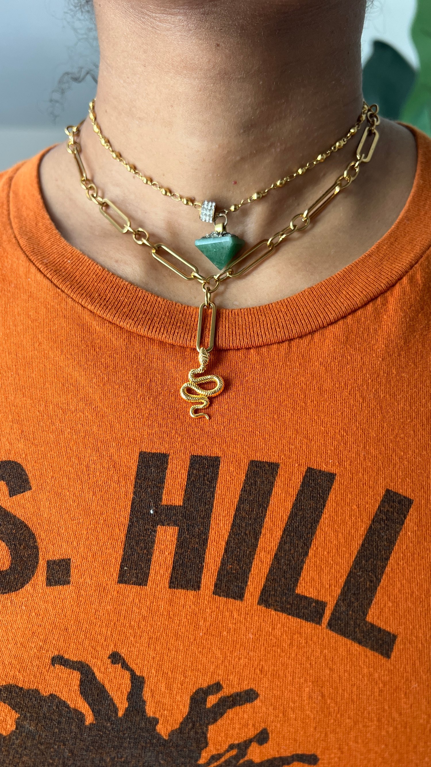 Image of HISS • Snake Drop Necklace