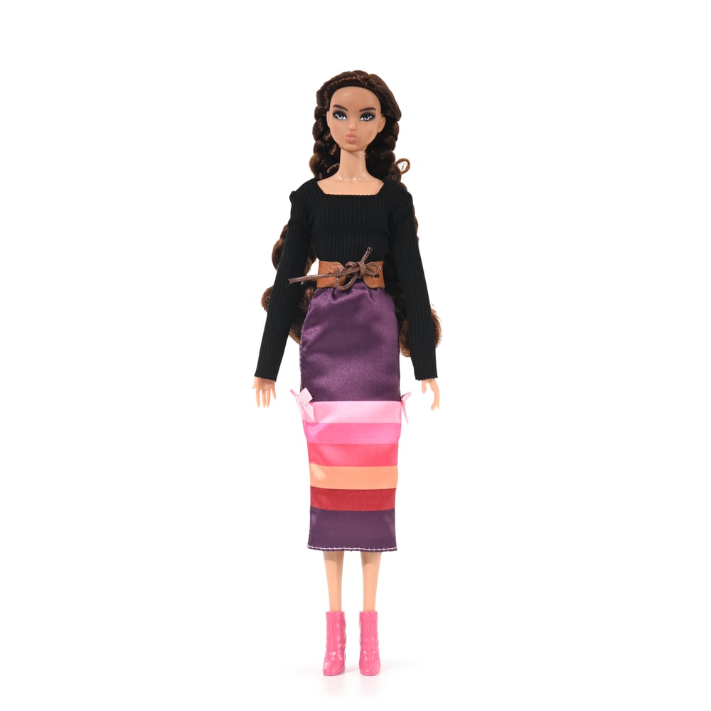 Image of Giizhik - Indigenous Ribbon Skirt Doll