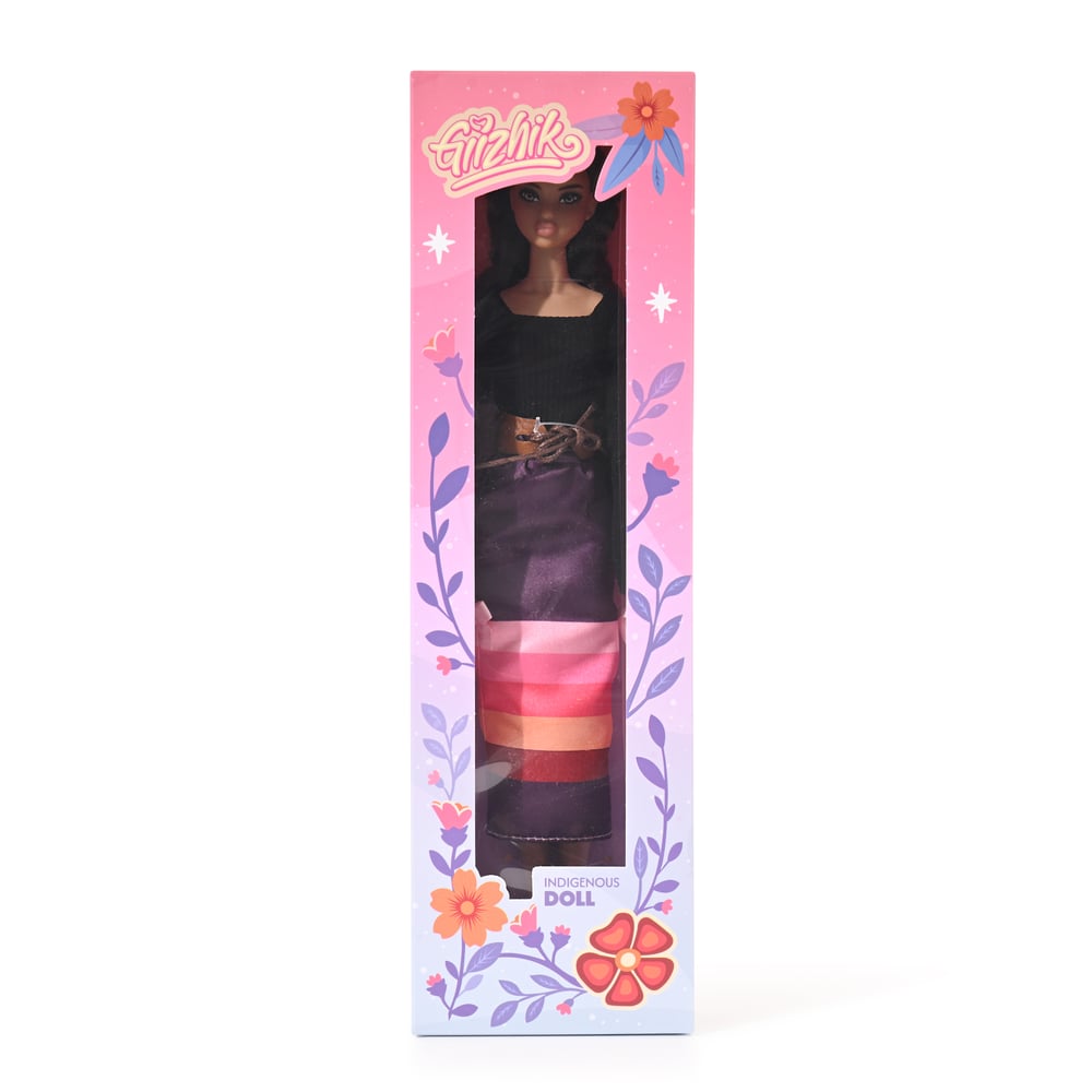 Image of Giizhik - Indigenous Ribbon Skirt Doll