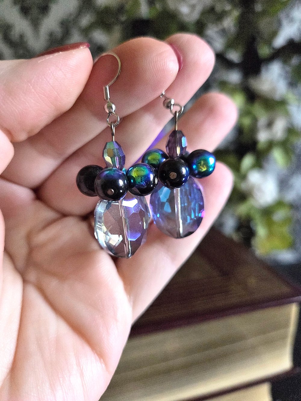 Image of Galaxy-Inspired Handmade Dangle Earrings