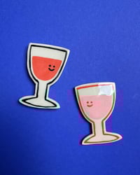 Image 3 of Heart and Wine Ceramic Magnets