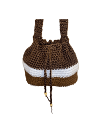 Image 4 of Brown Melody Crochet Shoulder Purse