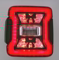 Image 5 of Bow / Ribbon tail brake light covers/ fits jeep JL wranglers 2018-21 with LED lights