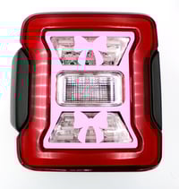 Image 1 of Bow / Ribbon tail brake light covers/ fits jeep JL wranglers 2018-21 with LED lights