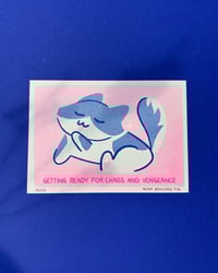 Image 1 of Cat Getting Ready (Riso)