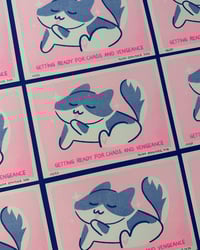 Image 2 of Cat Getting Ready (Riso)