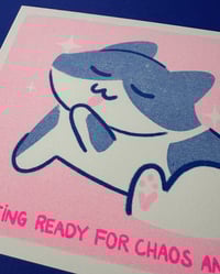 Image 3 of Cat Getting Ready (Riso)