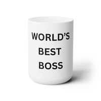 Image 1 of World's Best Boss Ceramic Mug 15oz