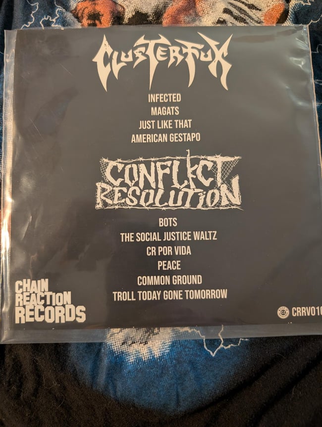Clusterfux  / Conflict Resolution split 7" (colored vinyl)